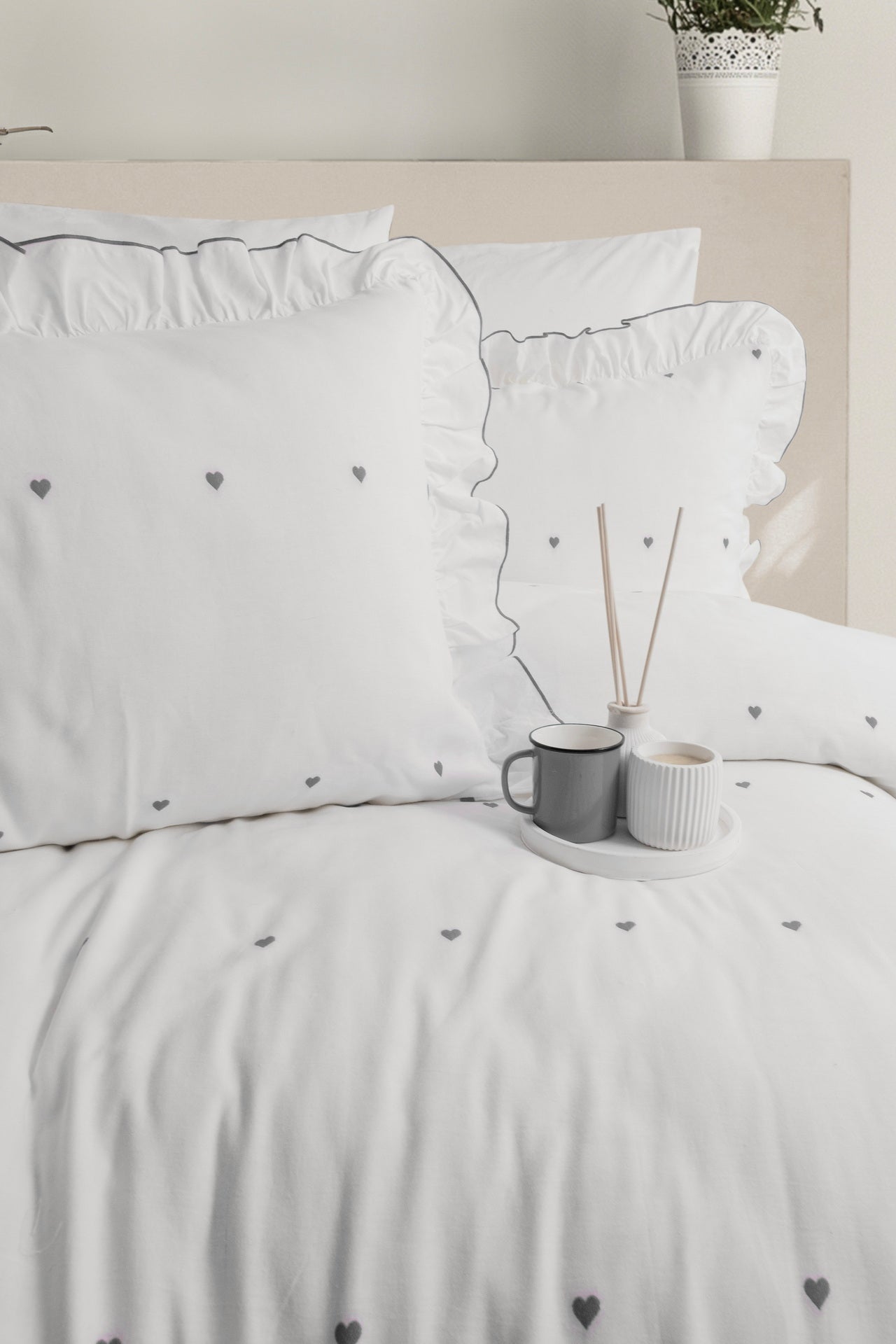 Комплект постільної білизни Saheser Jacquard  200х220 см  Leona Gri