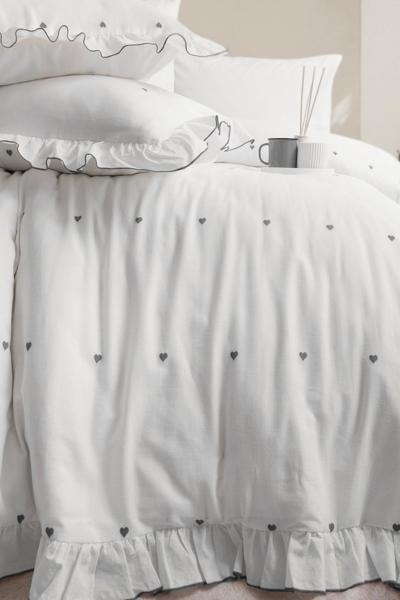 Комплект постільної білизни Saheser Jacquard  200х220 см  Leona Gri