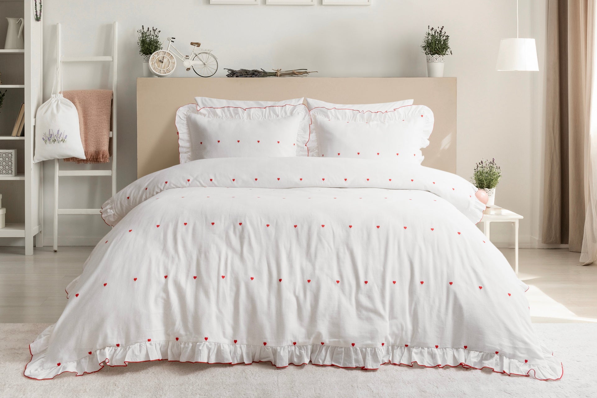 Комплект постільної білизни Saheser Jacquard  200х220 см  Leona Kirmizi