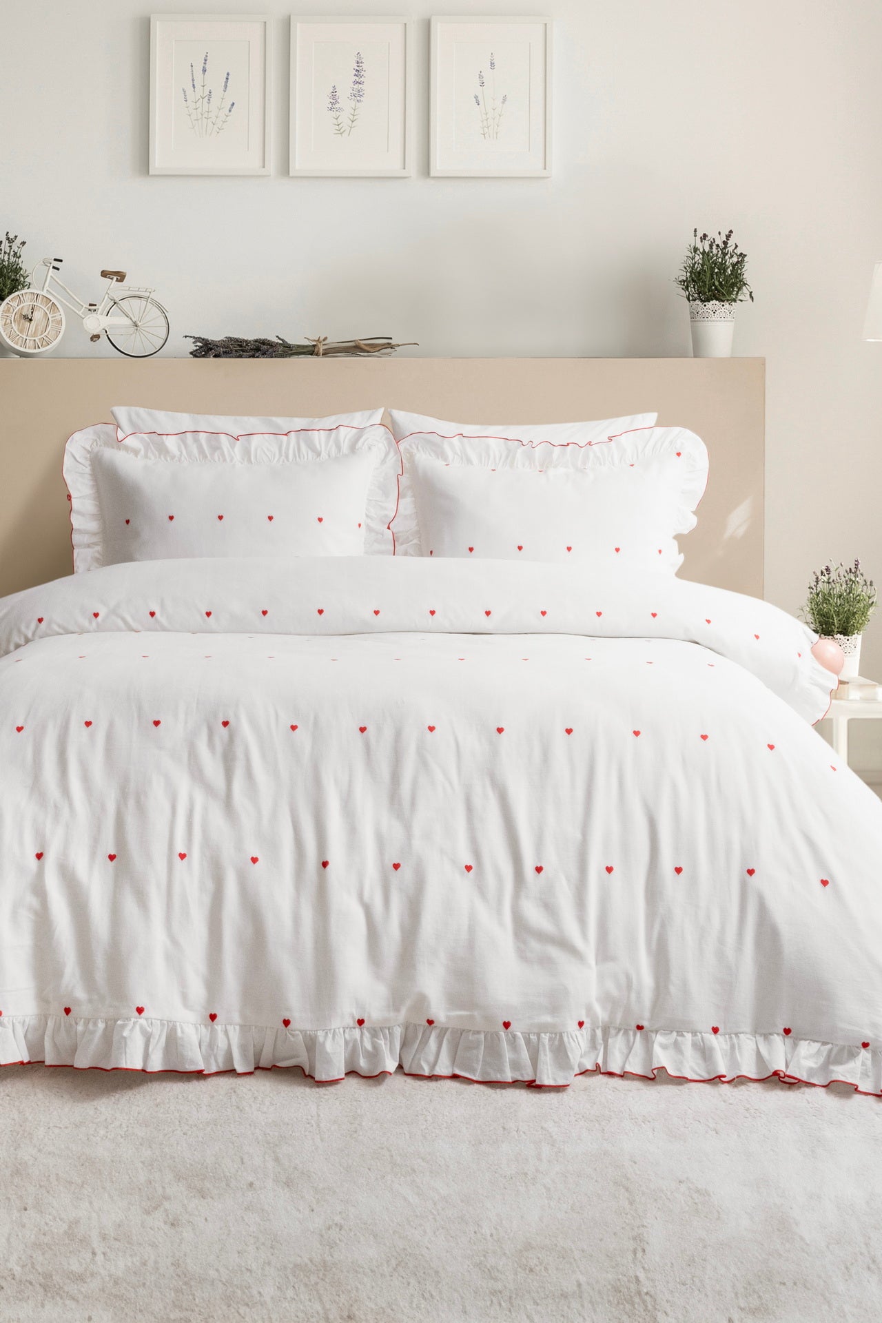 Комплект постільної білизни Saheser Jacquard  200х220 см  Leona Kirmizi