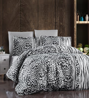 Постільна білизна First Choice Cotton Satin 160 х 220 см Leopard Black