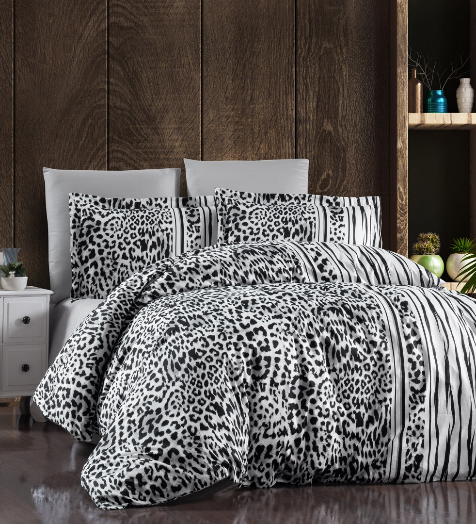 Постільна білизна First Choice Cotton Satin 160 х 220 см Leopard Black