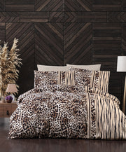 Постільна білизна First Choice Cotton Satin 160 х 220 см Leopard Brown