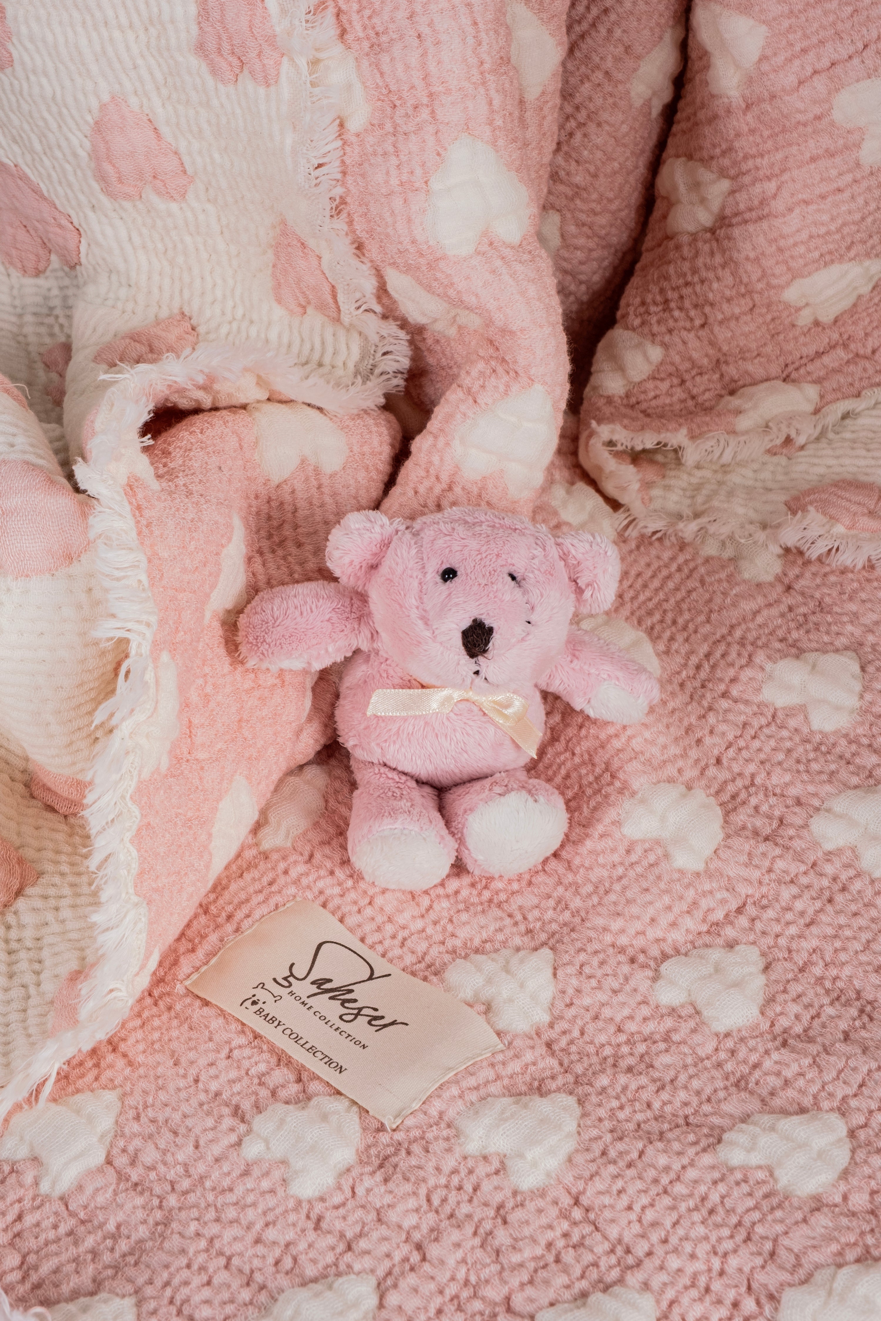 Муслінове покривало Saheser Baby 110 х 120 см. Love Pudra