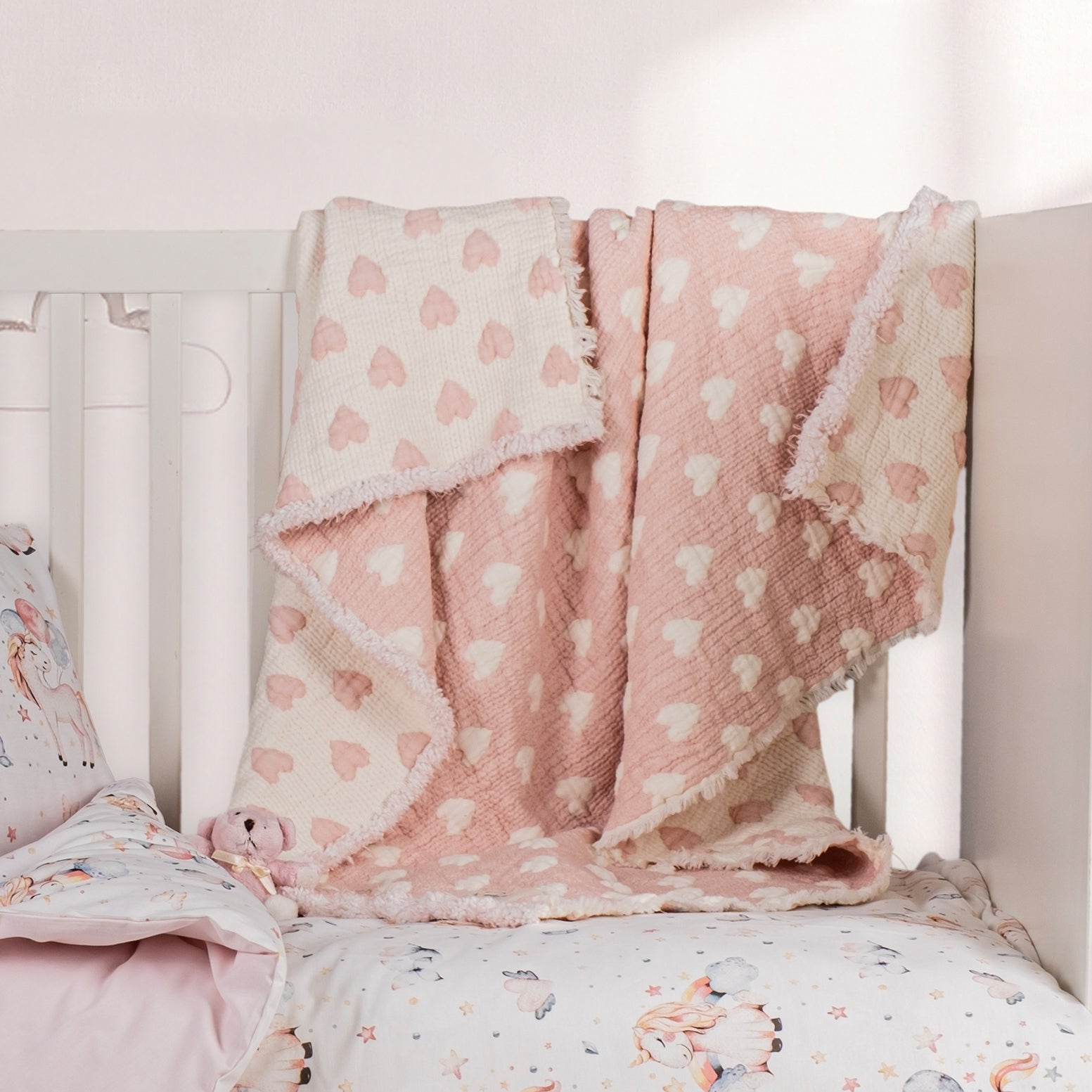Муслінове покривало Saheser Baby 110 х 120 см. Love Pudra