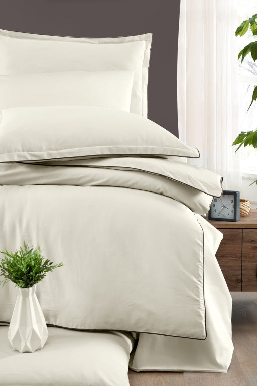 Постільна білизна La Romano Premium Satin 160×220 см сімейна Lucca Cream