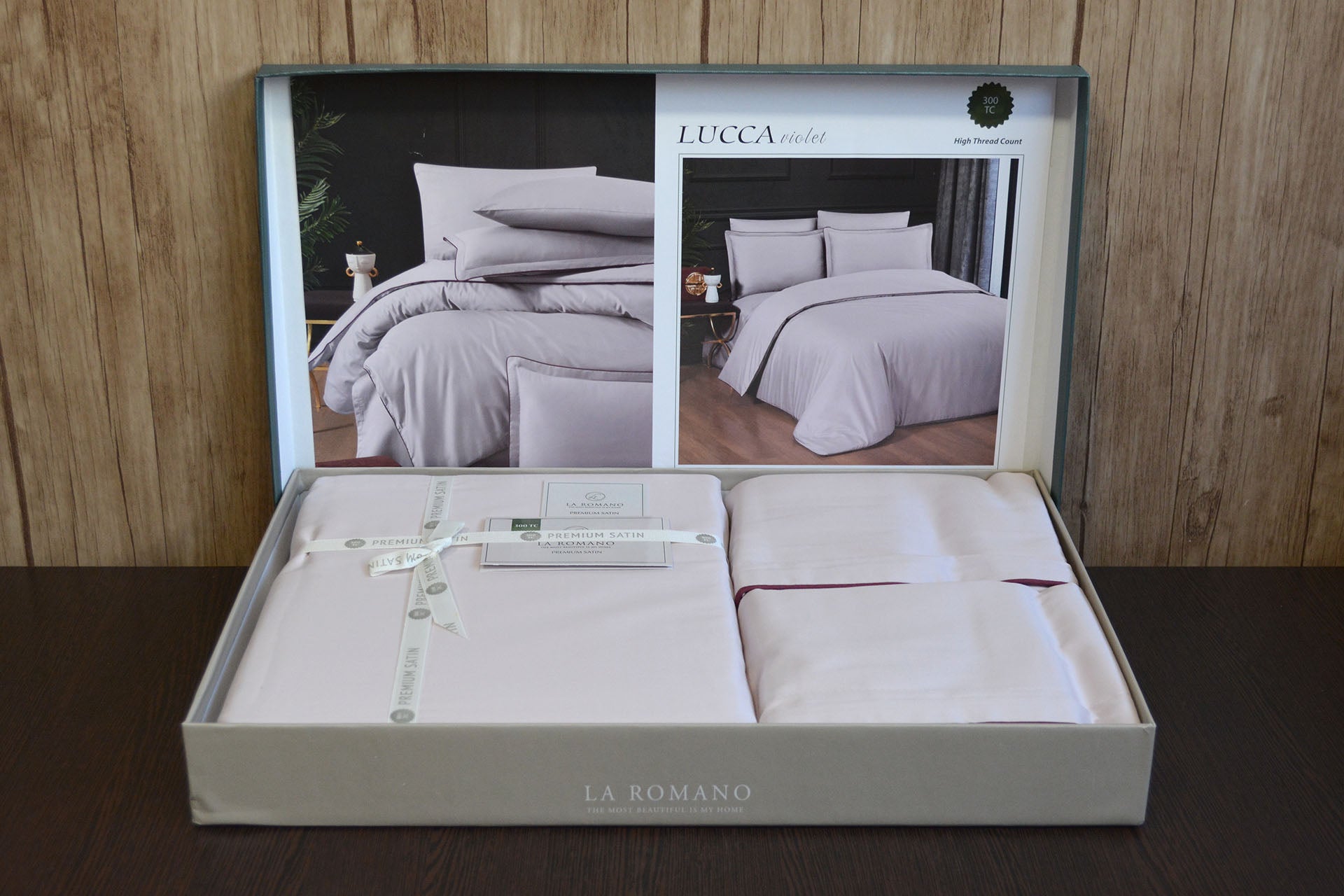 Постільна білизна La Romano Premium Satin 160×220 см сімейна Lucca Violet