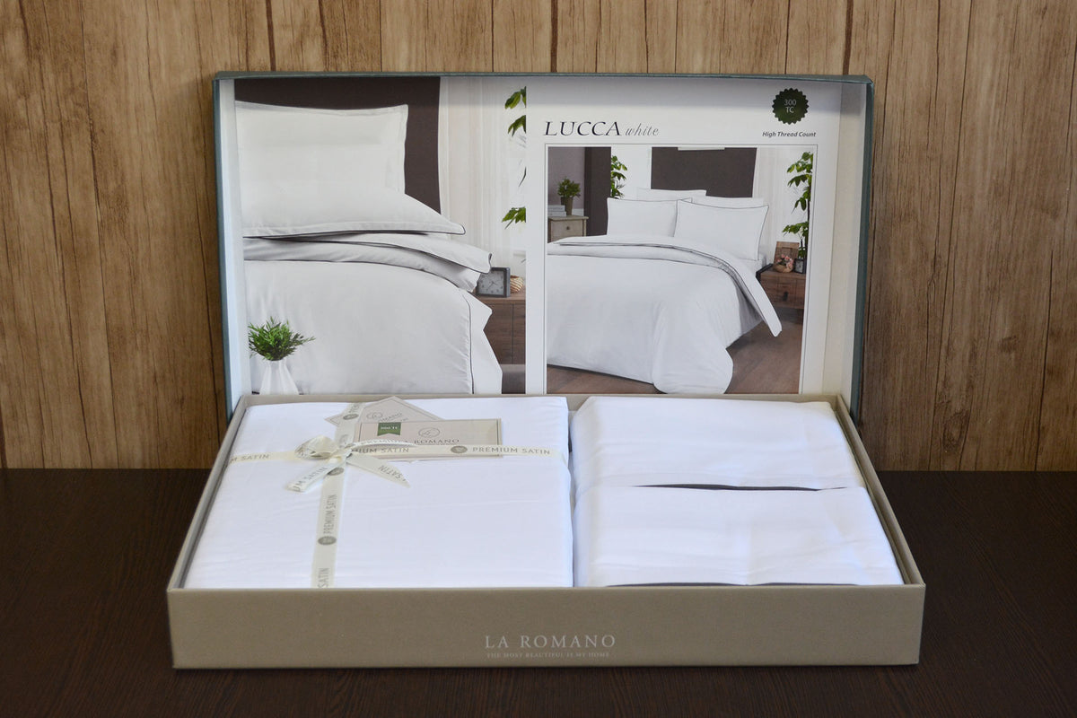 Постільна білизна La Romano Premium Satin 200×220 см Lucca White