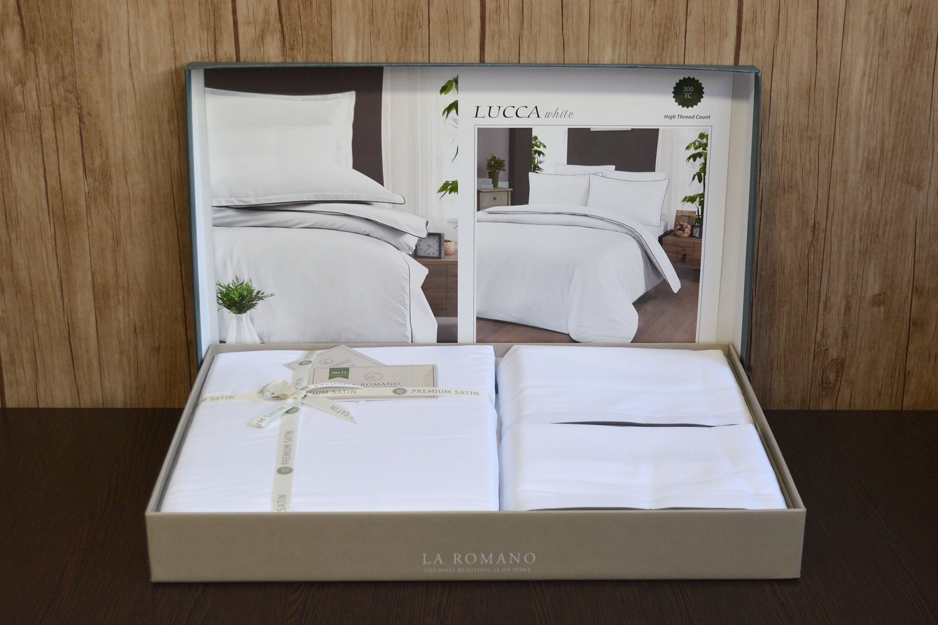 Постільна білизна La Romano Premium Satin 160×220 см сімейна Lucca White