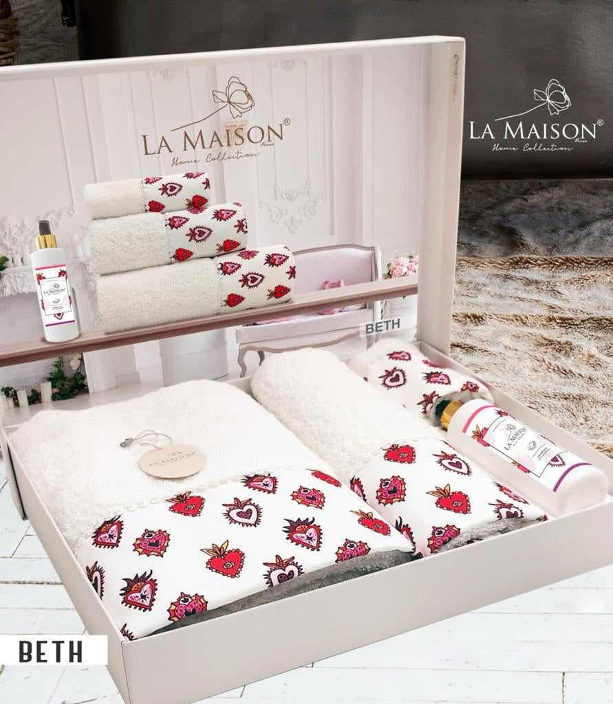 Подарунковий набір рушників La Maison, 3 шт. з ароматом Beth