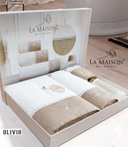 Подарунковий набір рушників La Maison, 3 шт. з ароматом Olivia