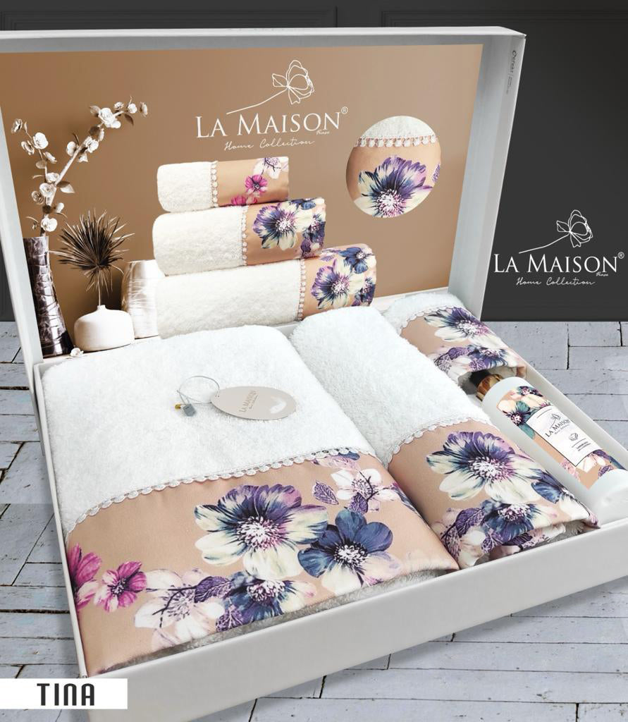 Подарунковий набір рушників La Maison, 3 шт. з ароматом Tina