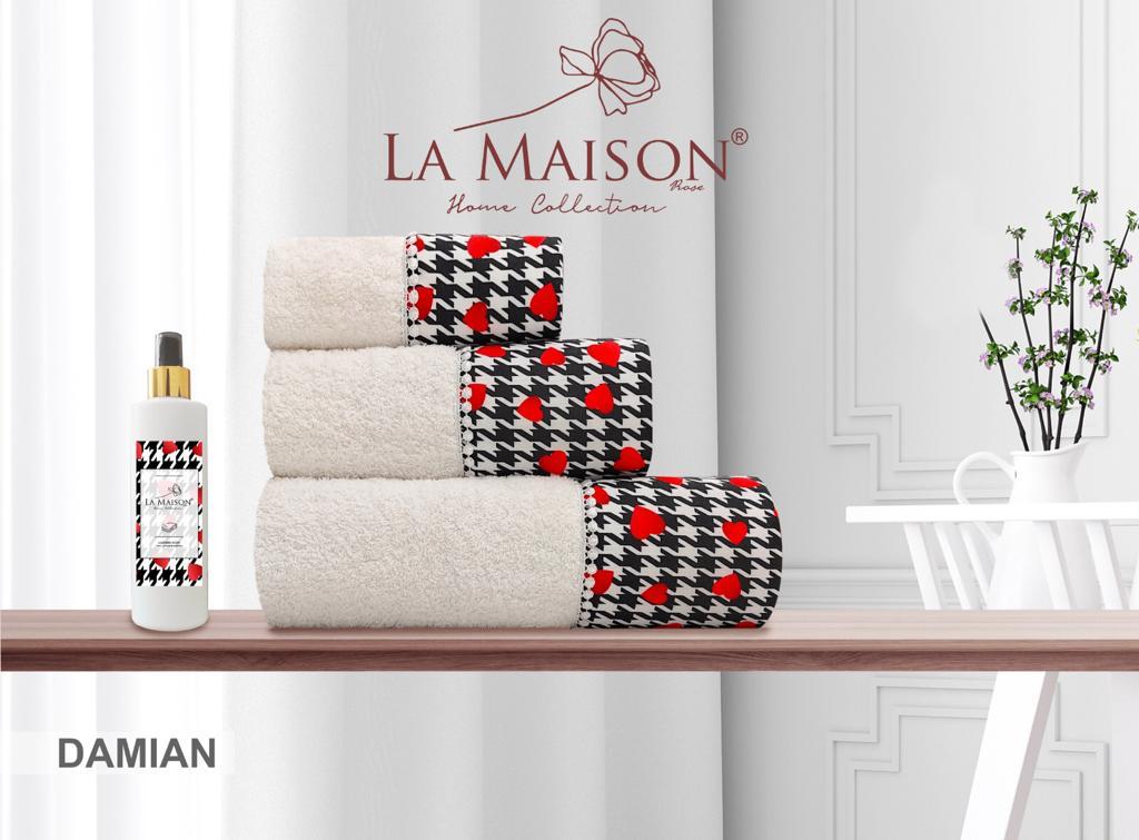 Подарунковий набір рушників La Maison, 3 шт. з ароматом Damian