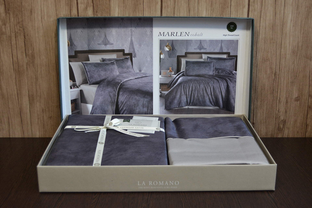 Постільна білизна La Romano Premium Satin 200×220 см Marlen Cobalt