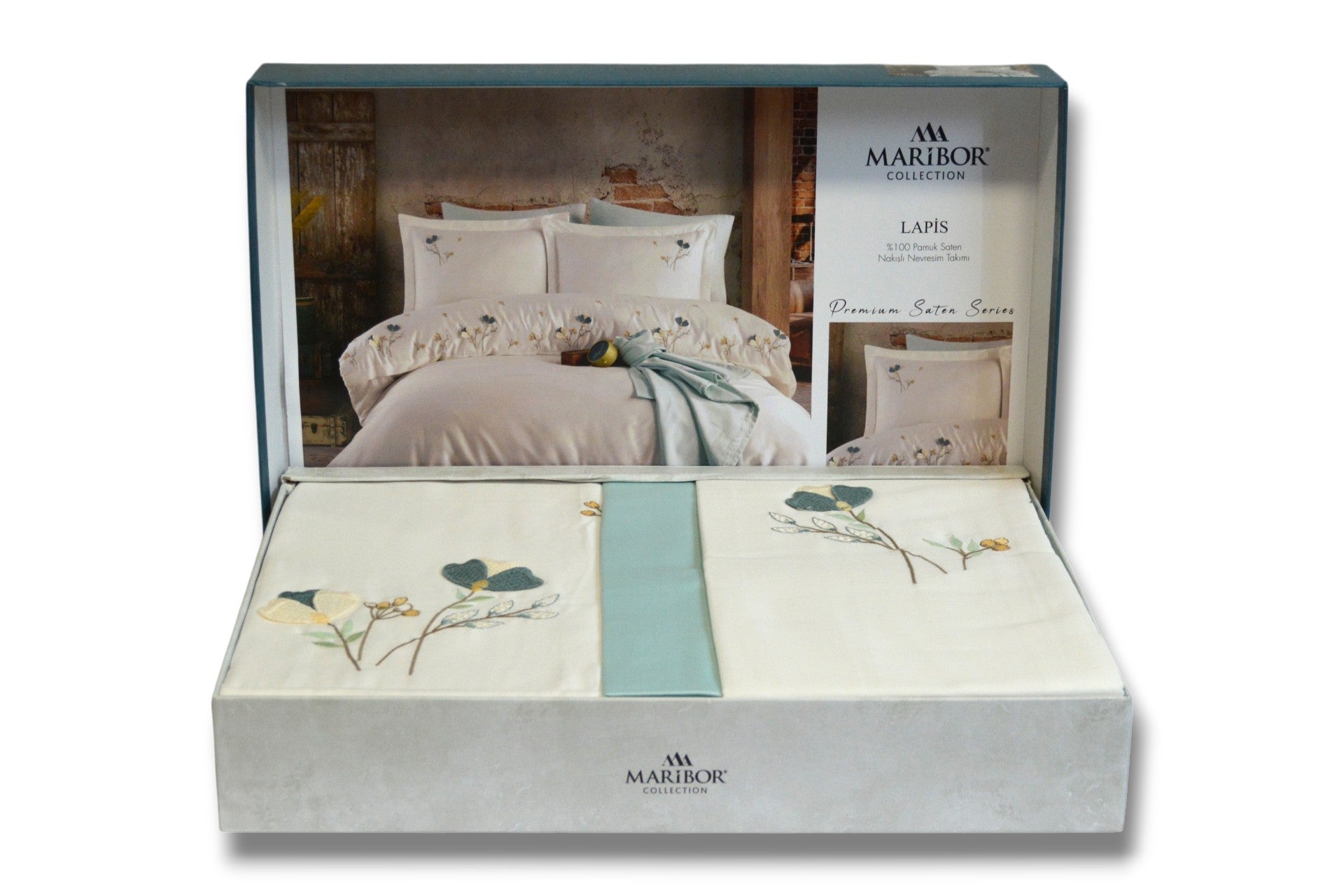 Комплект постільної білизни Maribor Exclusive Satin  200х220 см Lapis Krem