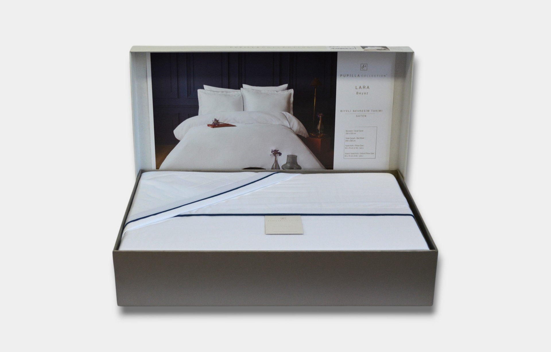 Постельное белье Pupilla Exclusive Satin 200 х 220 см Lara Beyaz