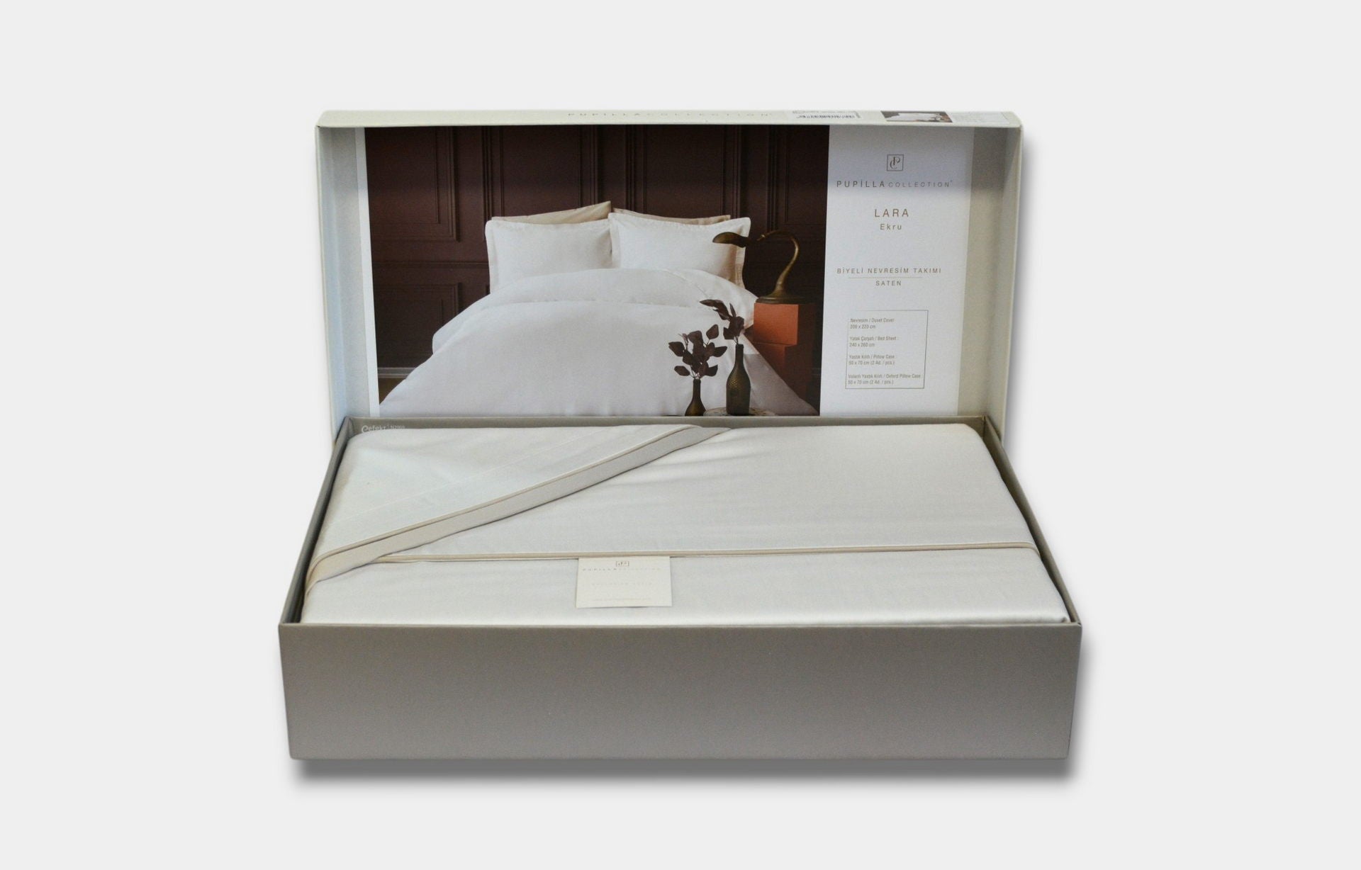 Постельное белье Pupilla Exclusive Satin 200 х 220 см Lara Ekru