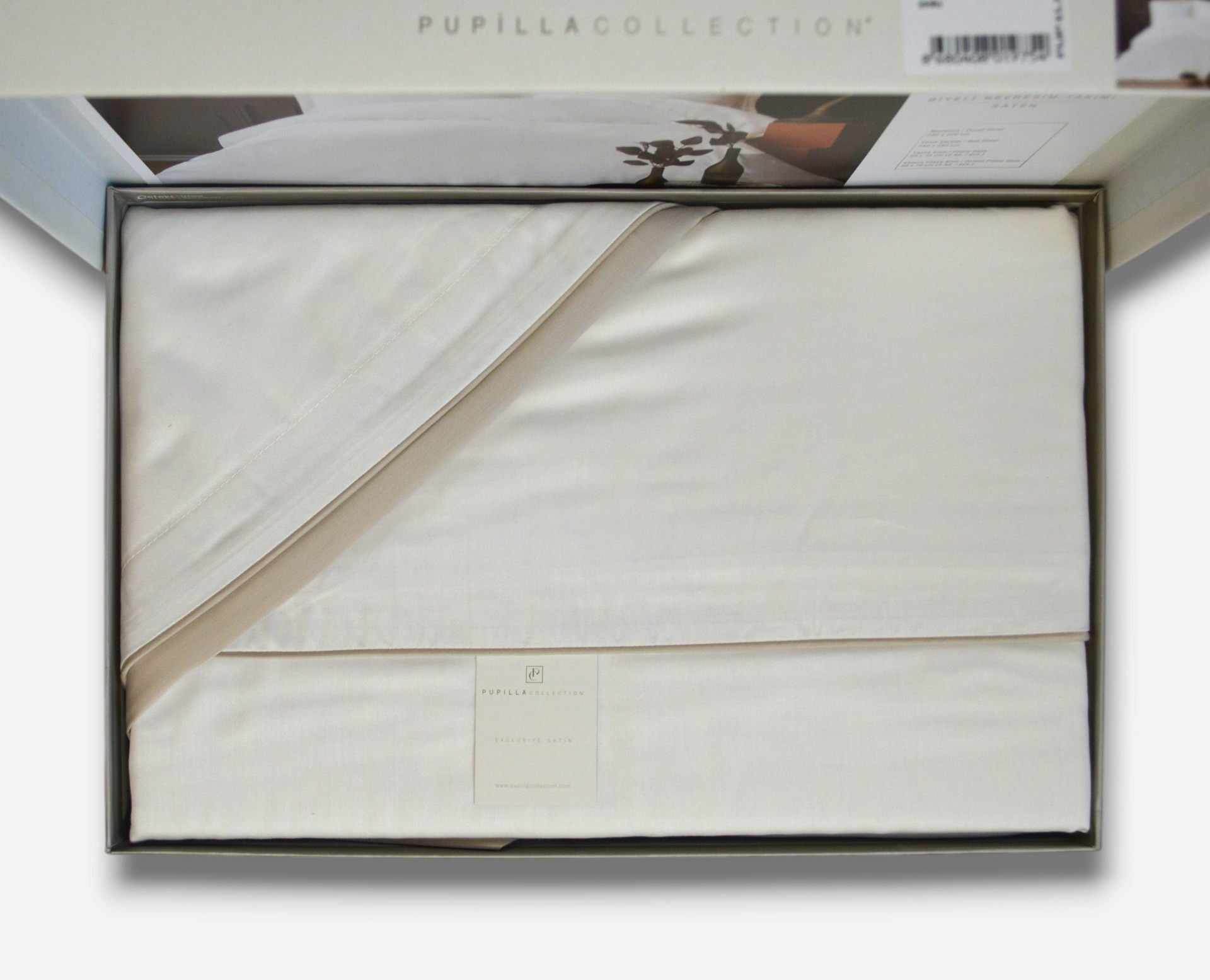 Постельное белье Pupilla Exclusive Satin 200 х 220 см Lara Ekru