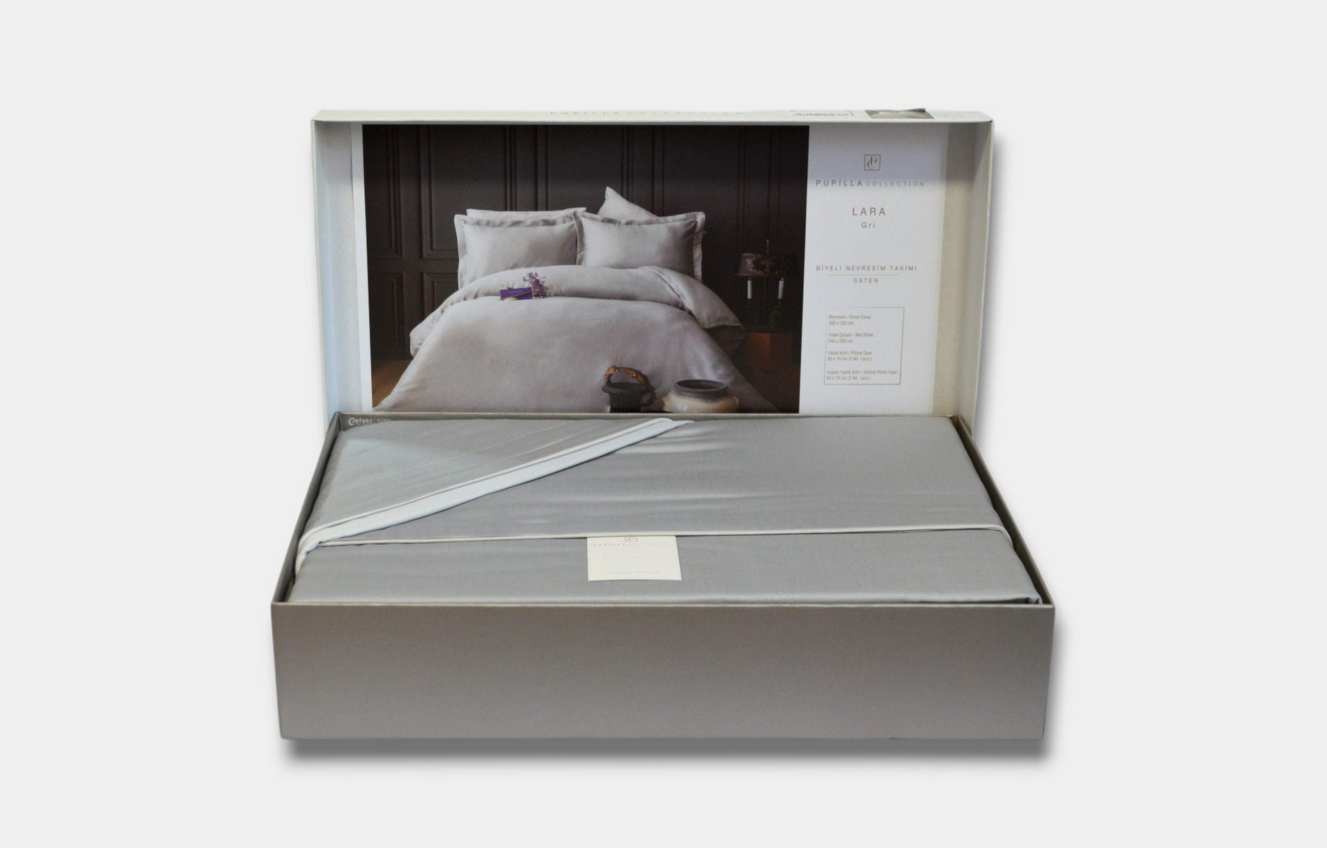 Постельное белье Pupilla Exclusive Satin 200 х 220 см Lara Gri