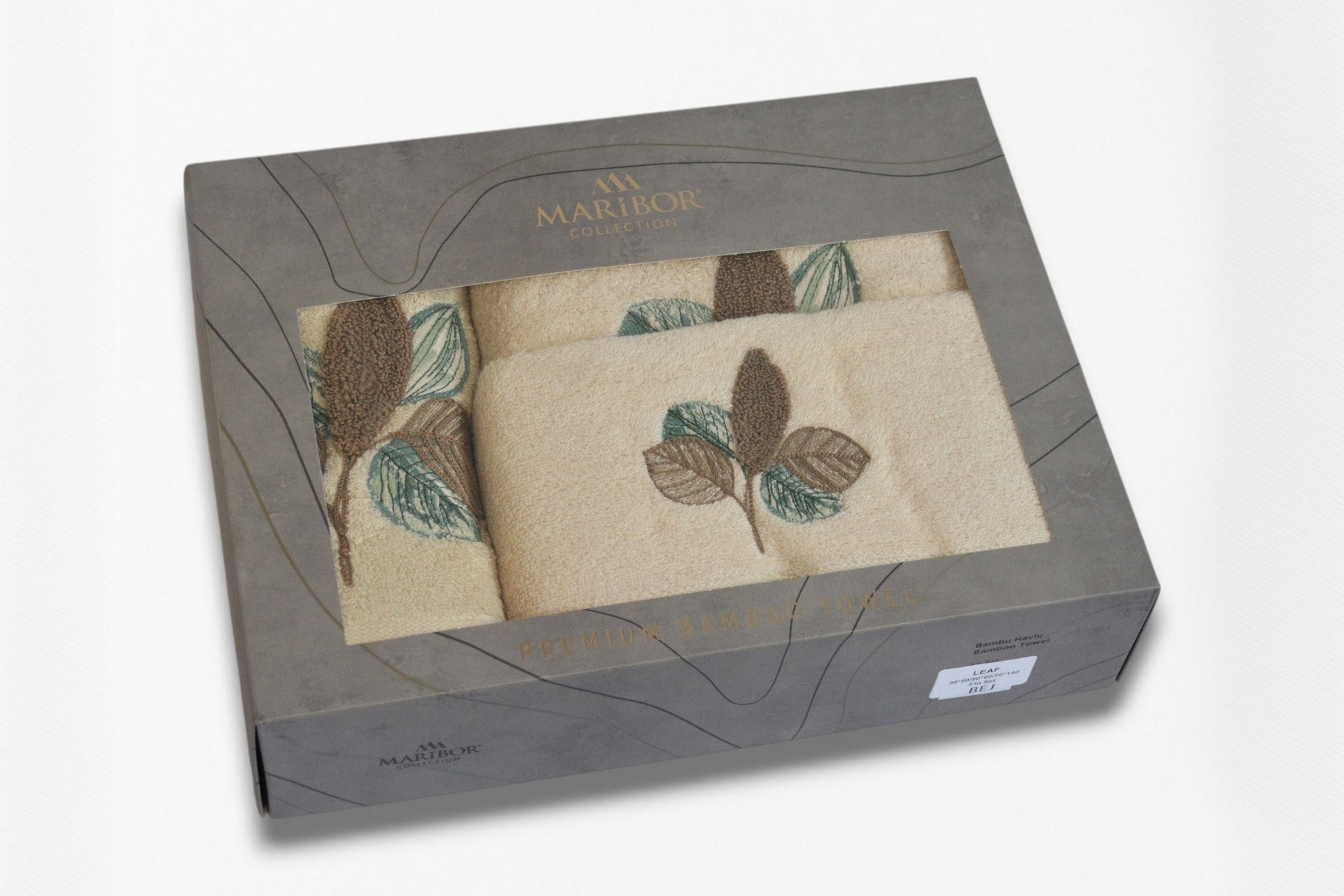 Подарунковий набір рушників Maribor 3 шт. Leaf