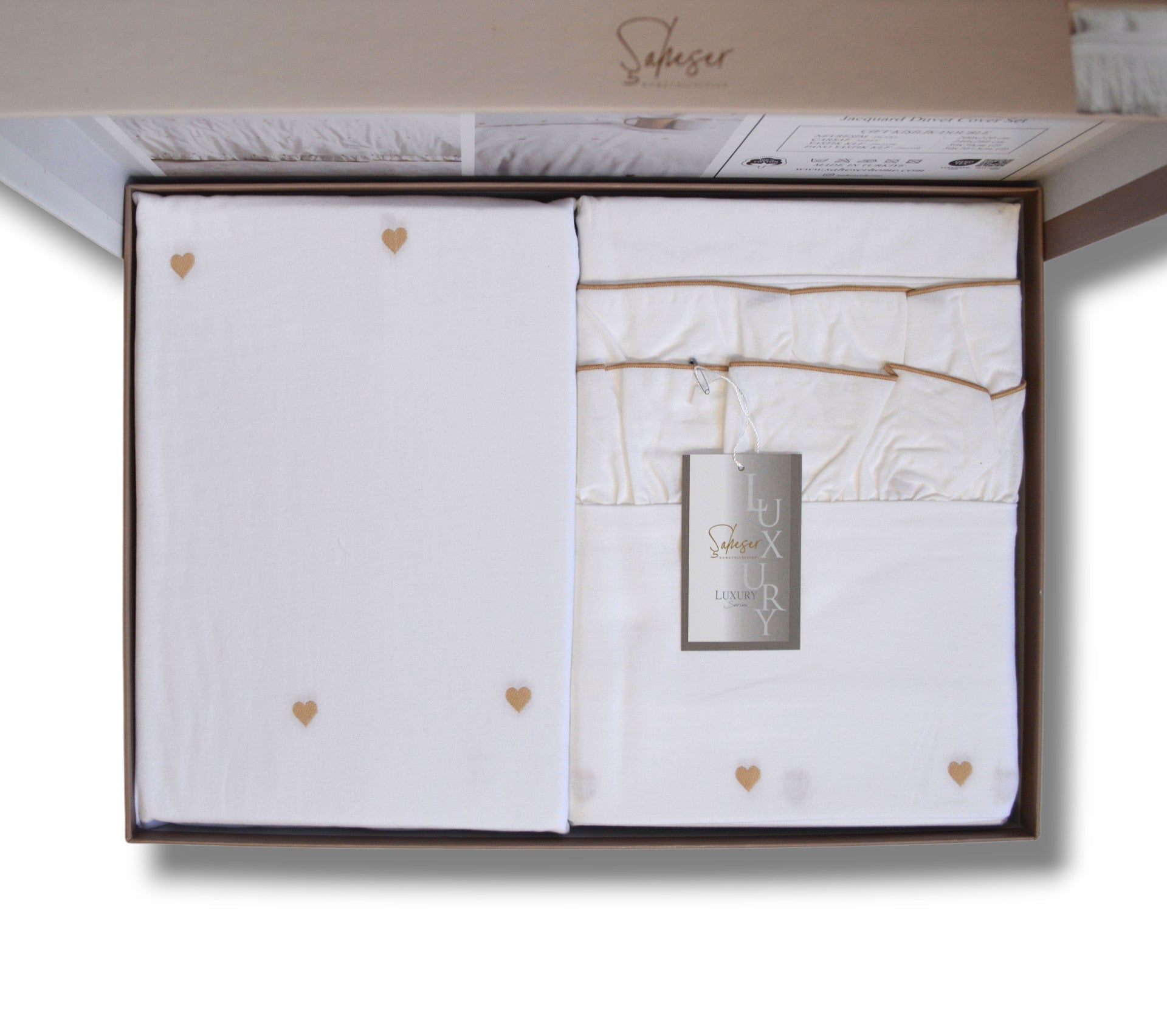 Комплект постільної білизни Saheser Jacquard  200х220 см  Leona Bej