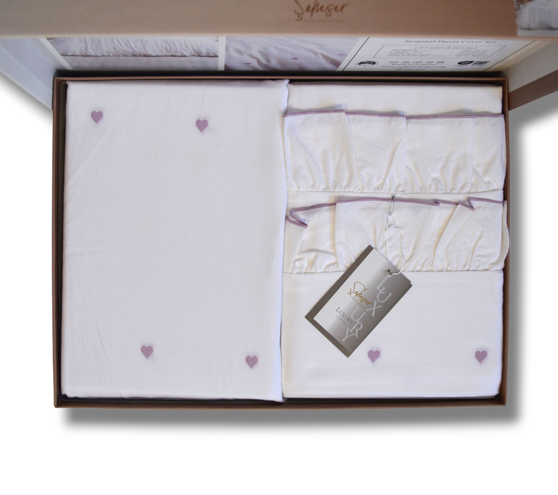 Комплект постільної білизни Saheser Jacquard  200х220 см  Leona Lila