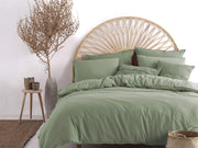 Постільна білизна Limasso Stonewashed Ranforce 160 х 220 см Fistik Yesili