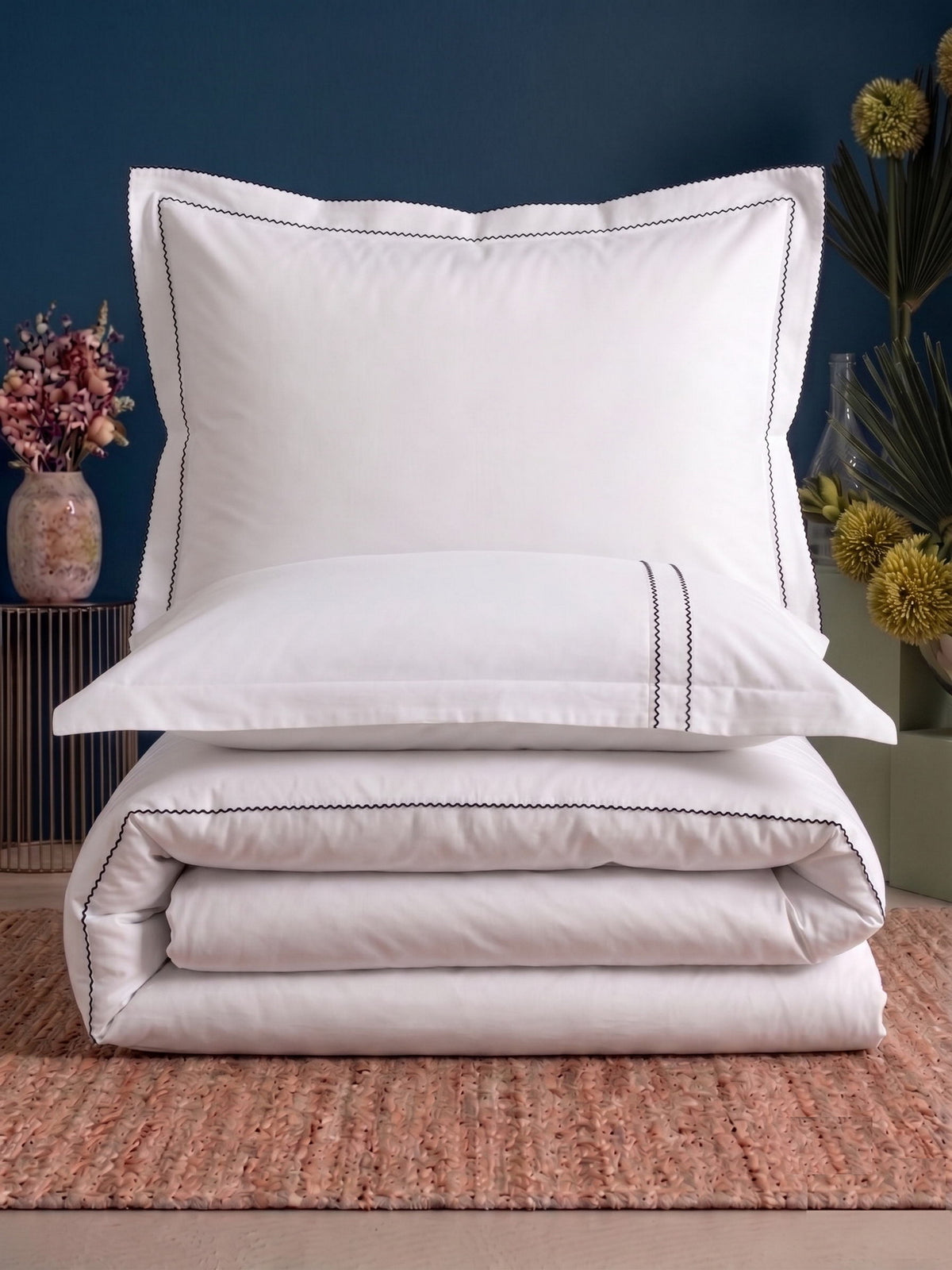 Комплект постільної білизни Issimo Toned Craft Satin 300 TC 200х220 см Magnolia White