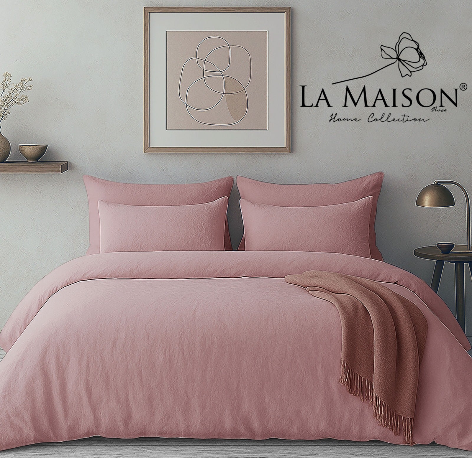 Постільна білизна La Maison Stonewashed 200 х 220 см Mariella Blush