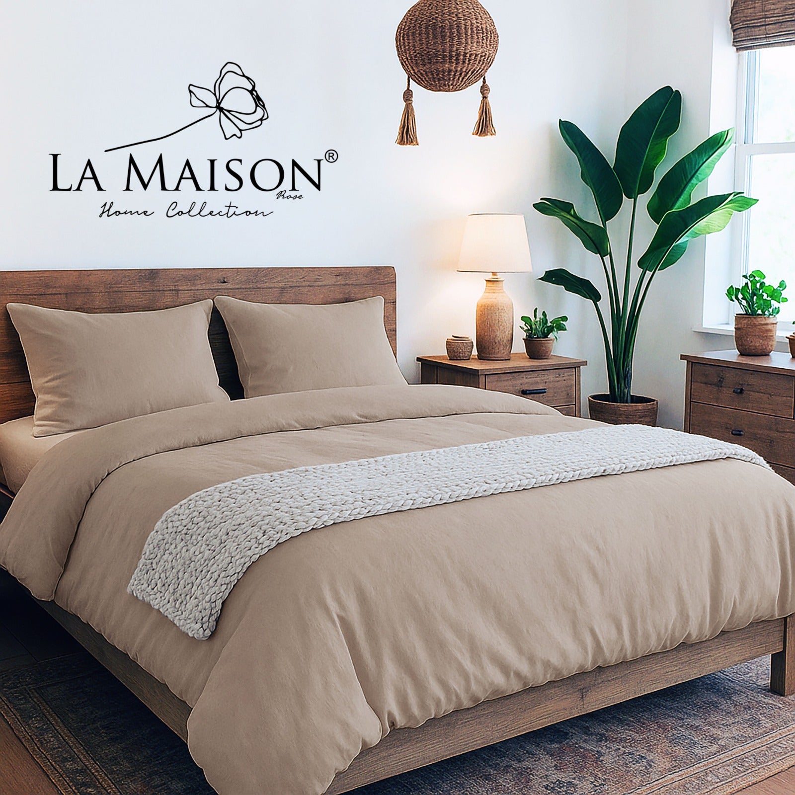 Постільна білизна La Maison Stonewashed 200 х 220 см Mariella Stone