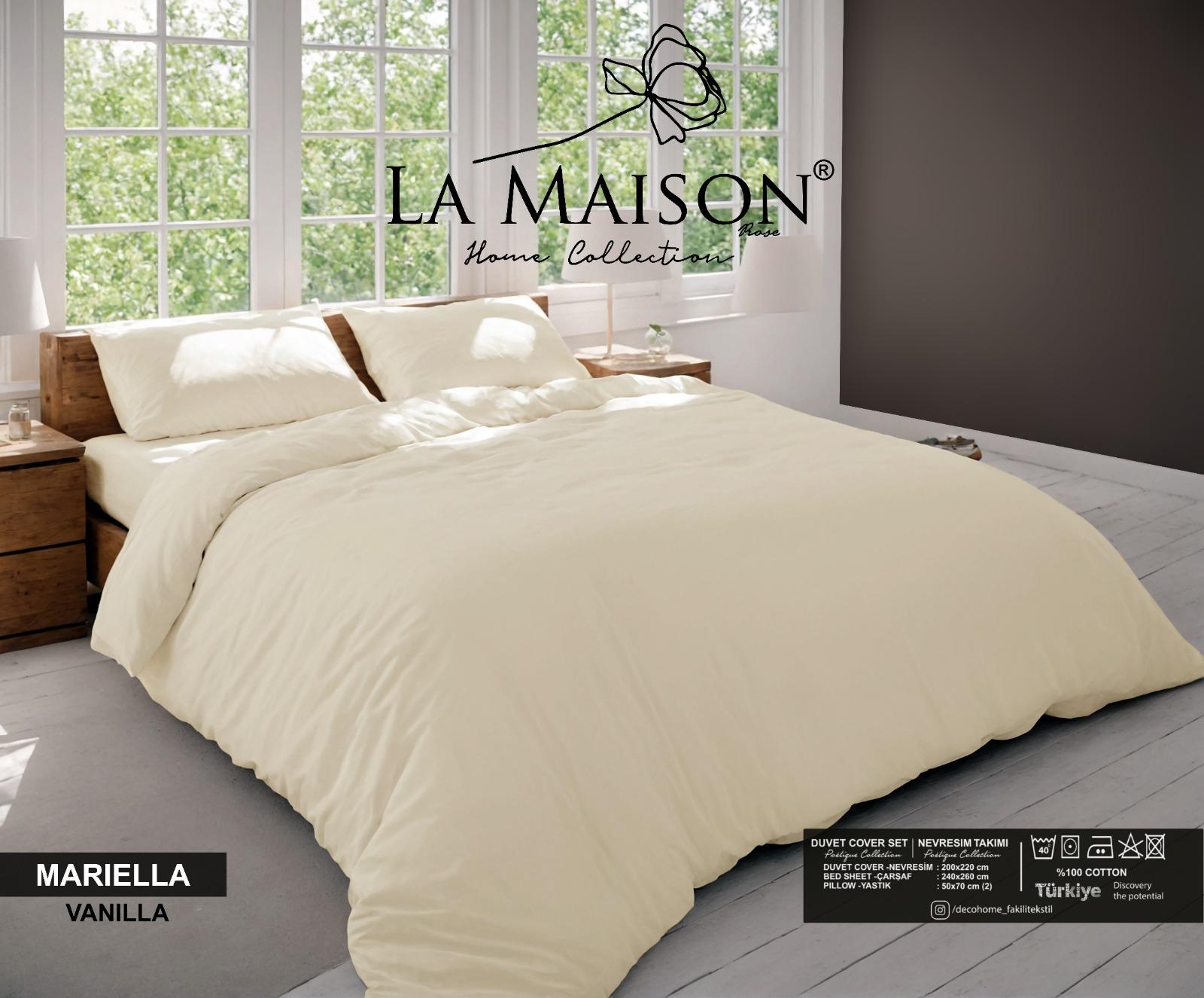 Постільна білизна La Maison Stonewashed 200 х 220 см Mariella  Vanilla