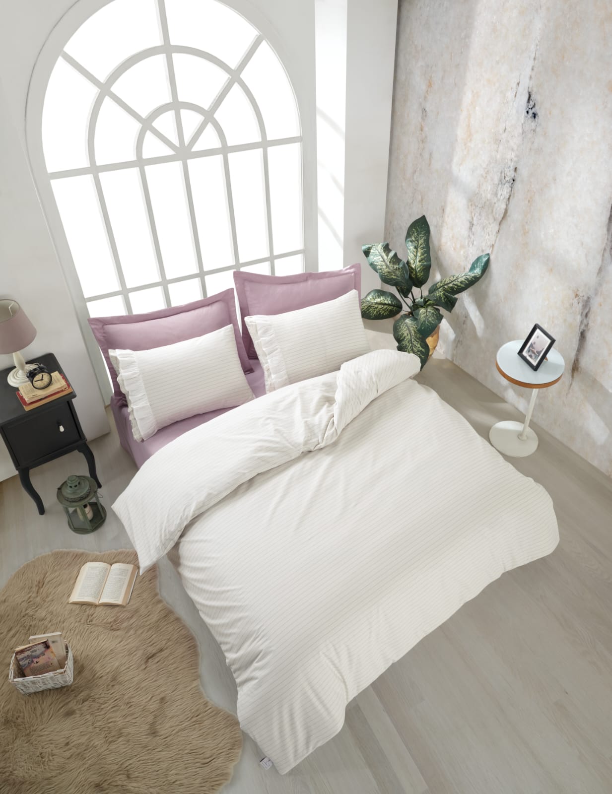 Постільна білизна Turkiz Ranforce Prima 200 х 220 см Mauro Violet