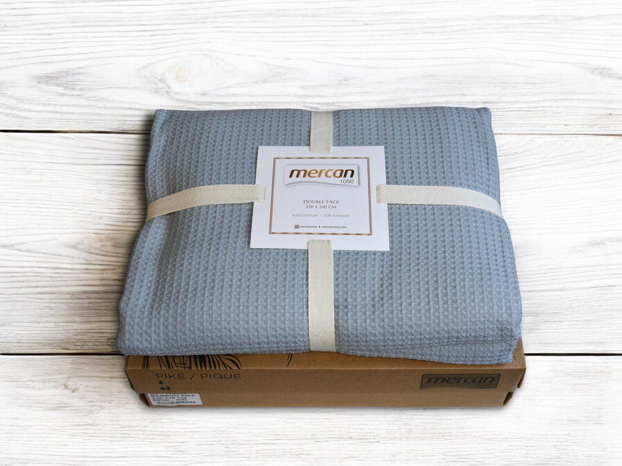 Вафельне простирадло Mercan 220x240 см. Gri