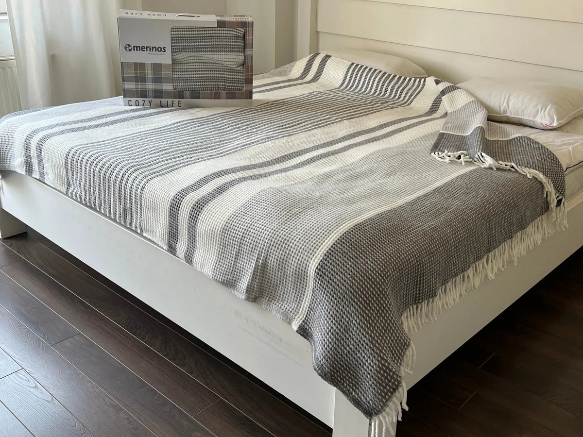 Плед Merinos Skoc 180 x 220 см Saley Gri