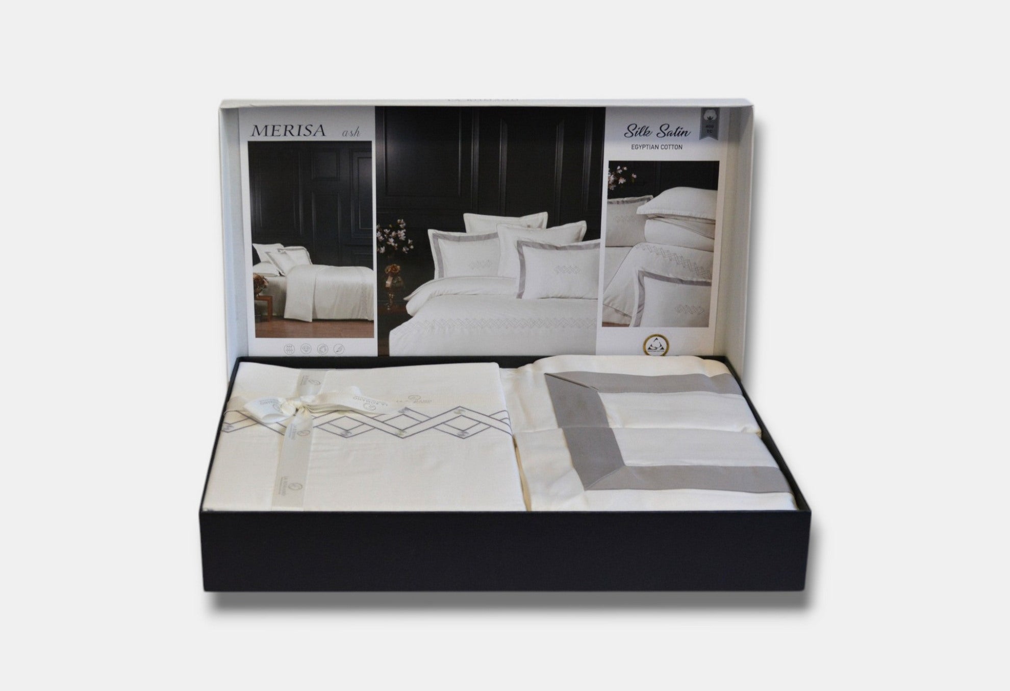 Постільна білизна La Romano Silk Satin 200×220 см Merisa Ash