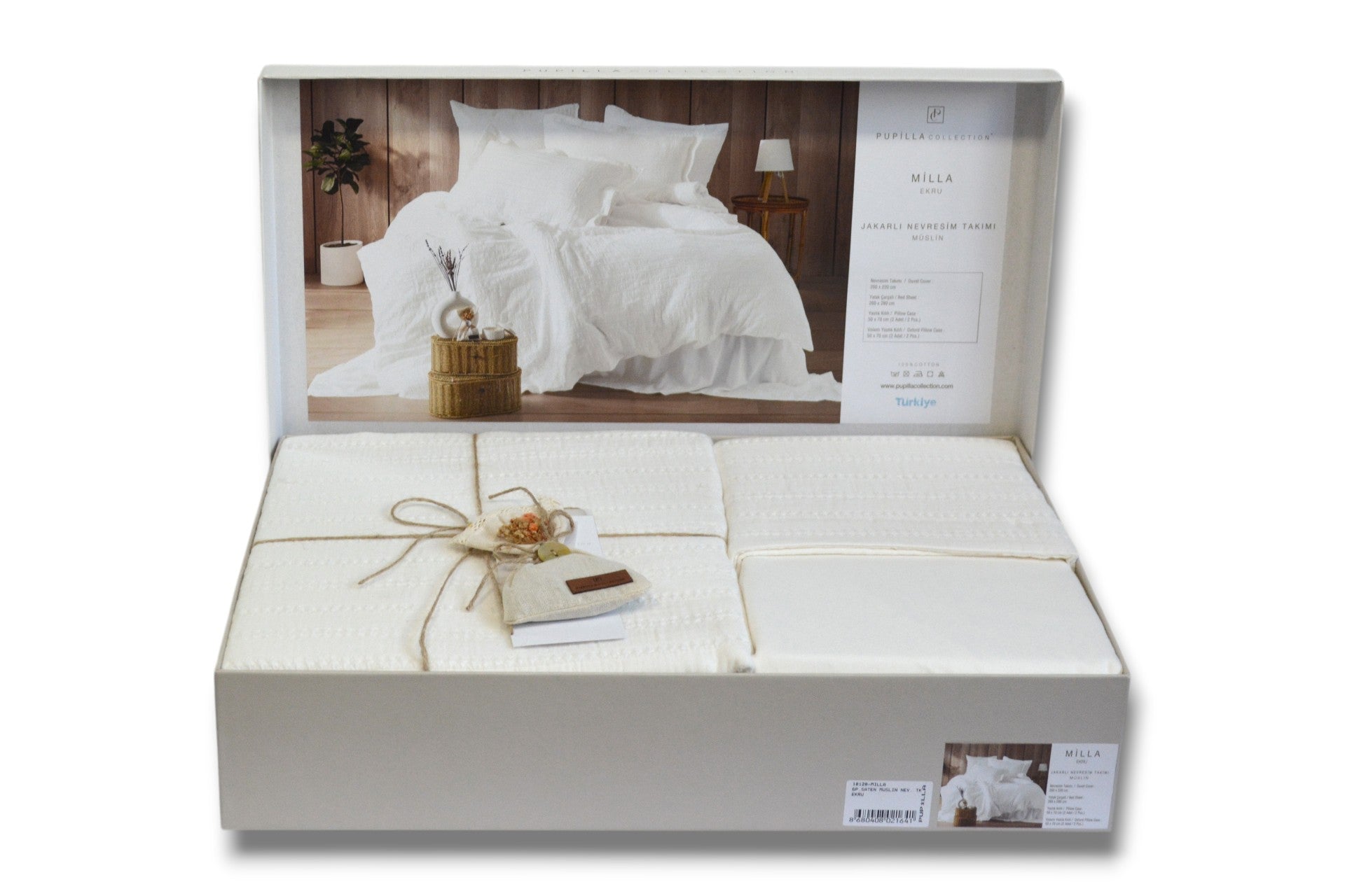 Постільна білизна Pupilla Muslin 200 х 220 см Milla Ekru