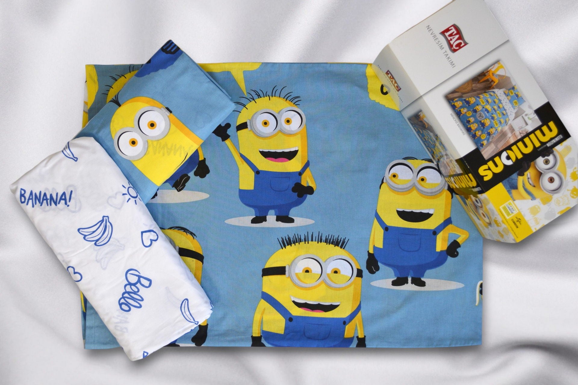 Постільна білизна TAC Disney 160×220 см  Minions Bananas