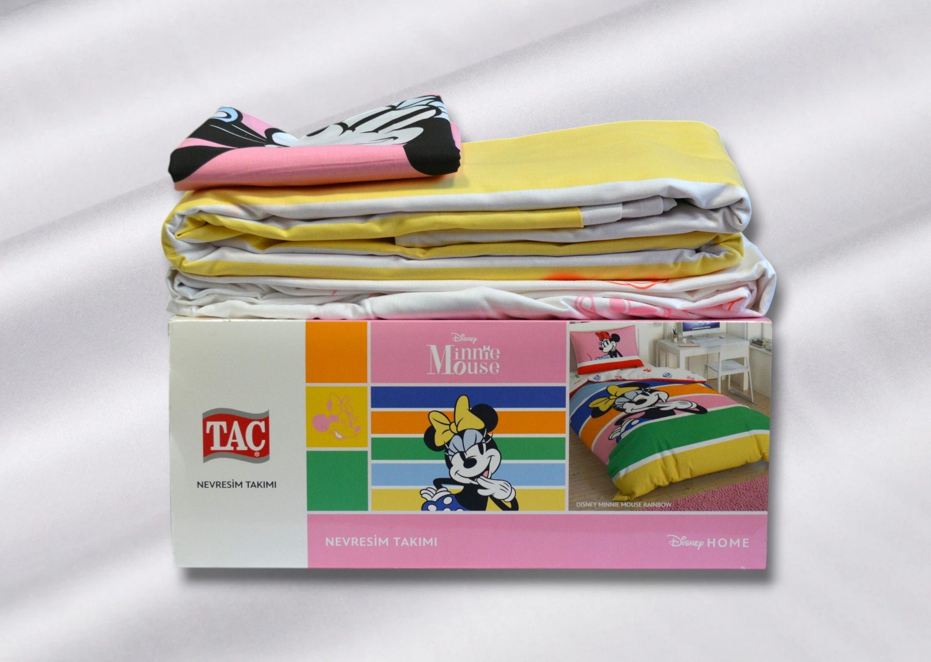 Постільна білизна TAC Disney 160×220 см Minnie Mouse Rainbow