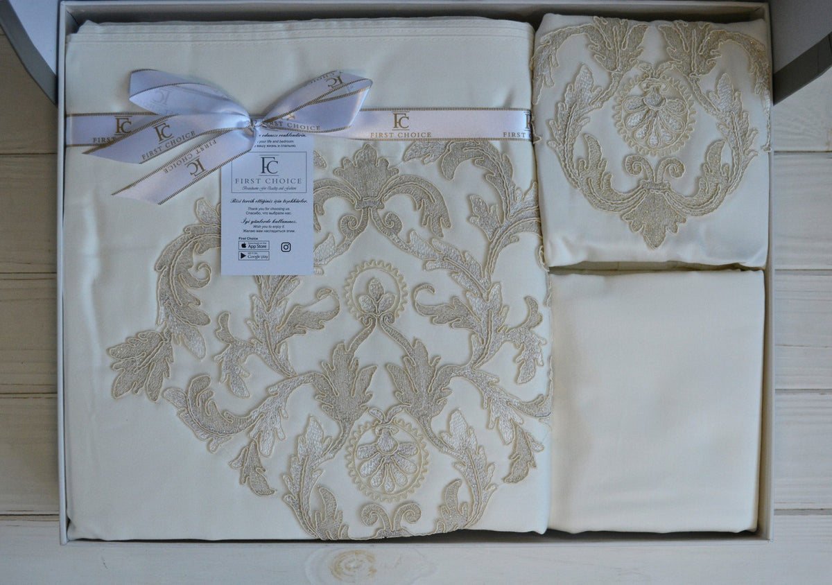 Постільна білизна First Choice V.I.P Satin Moonlight 200 х 220 см Mirabel Krem