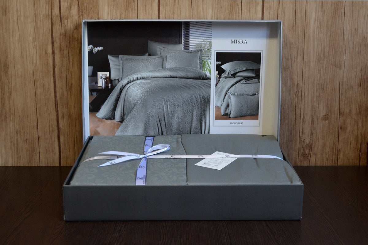 Постільна білизна First Choice Jacquard Satin DARK 200 х 220 см Misra Moonmist