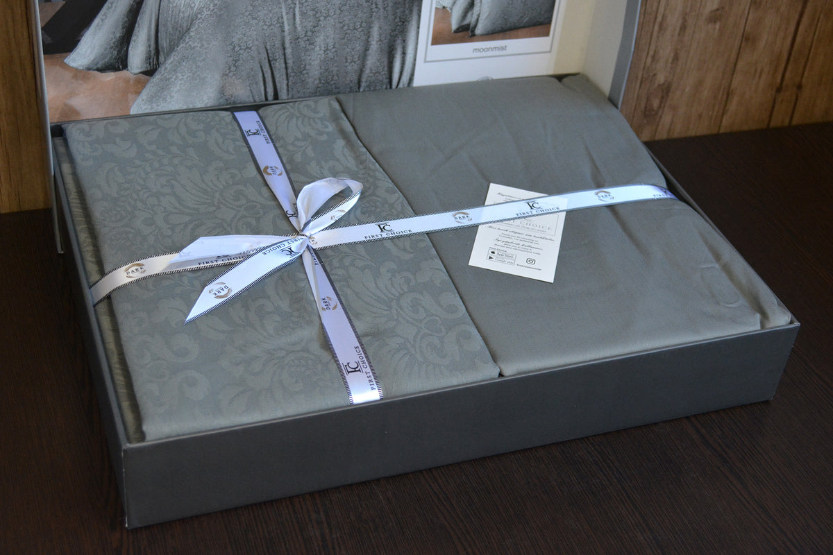 Постільна білизна First Choice Jacquard Satin DARK 200 х 220 см Misra Moonmist