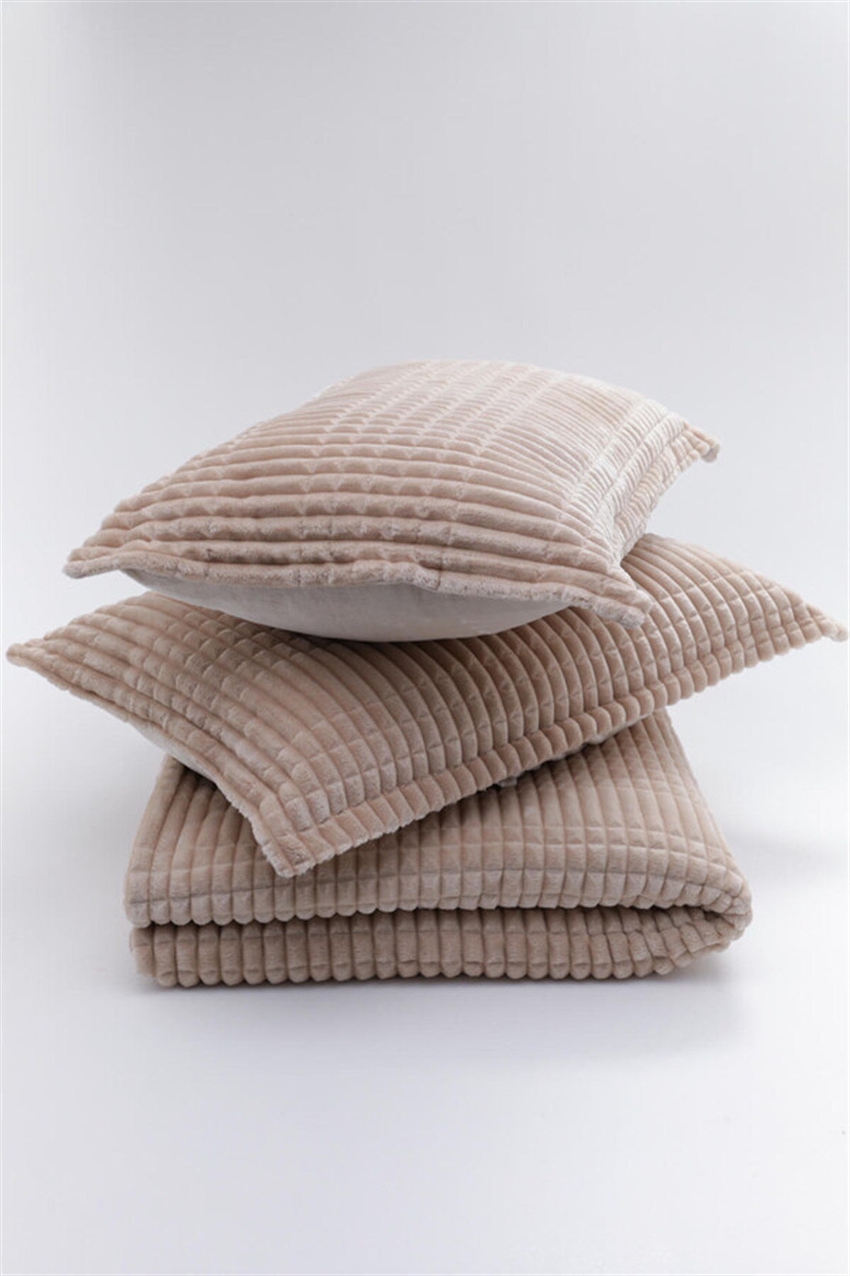 Покривало з наволочкою Merinos Modern Line 150×220 см. - Бежевий