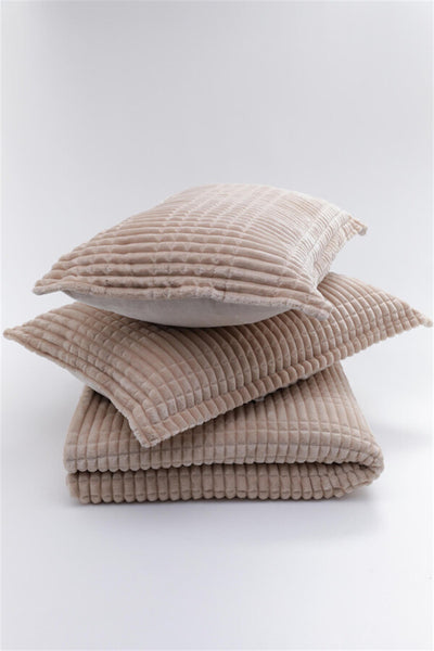 Покривало з наволочкою Merinos Modern Line 150×220 см. - Бежевий