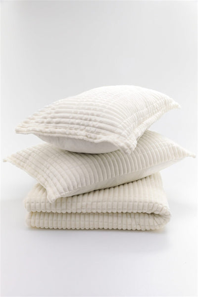 Покривало з наволочкою Merinos Modern Line 150×220 см. - Кремовий
