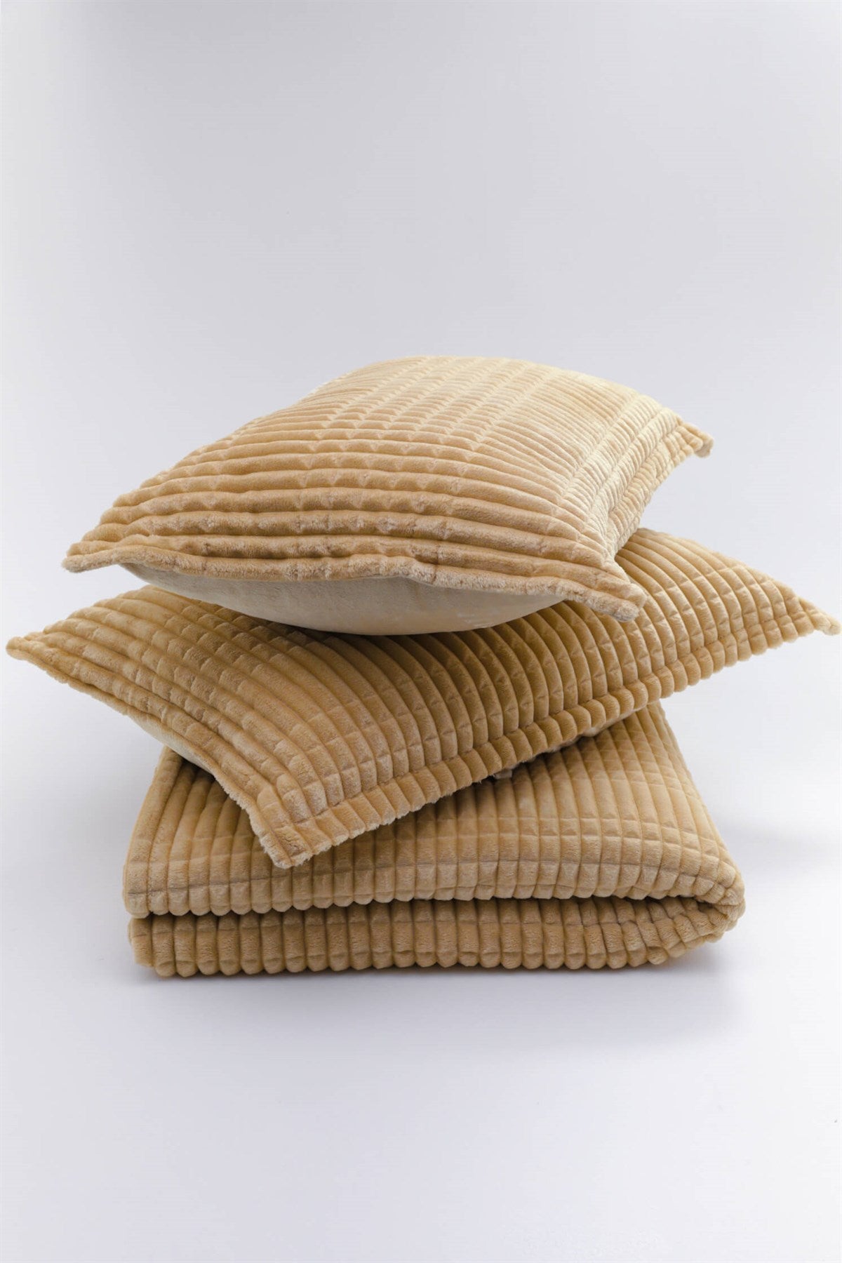 Покривало з наволочкою Merinos Modern Line 150×220 см. - Гірчичний