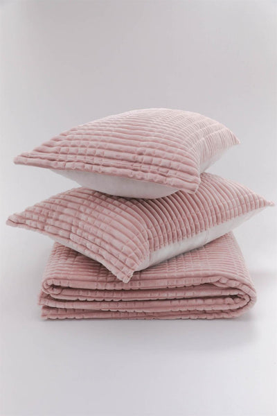 Покривало з наволочкою Merinos Modern Line 150×220 см. - Пудровий