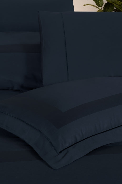 Постільна білизна La Romano Mona Premium Satin 300TC 200×220см  Montova Navy Blue