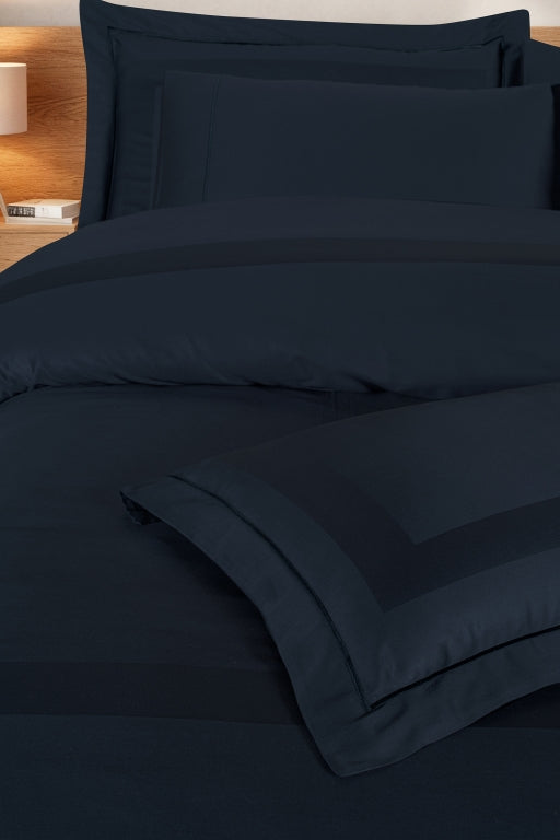 Постільна білизна La Romano Mona Premium Satin 300TC 200×220см  Montova Navy Blue