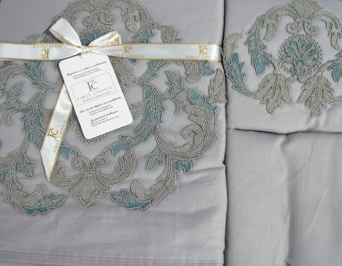 Постільна білизна First Choice V.I.P Satin Moonlight 200 х 220 см Mirabel Grey