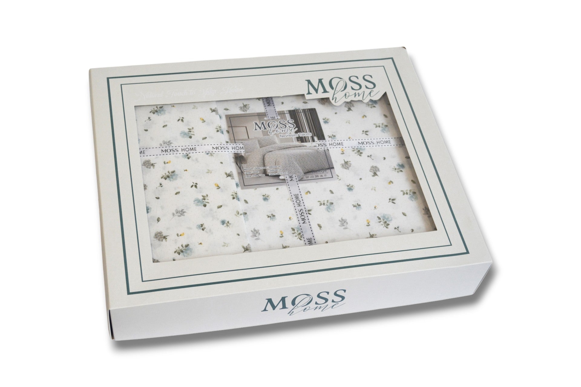 Комплект постільної білизни Moss Ranforce 200×220 см. Cicek Yesil